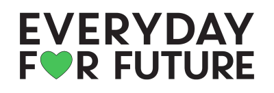 Frase ALL UPRIGHT em letras pretas com um coração verde no lugar da letra U