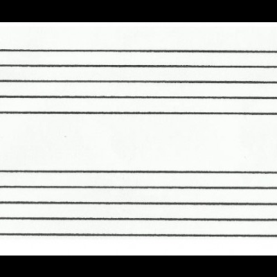 Pauta musical com clave de sol no início