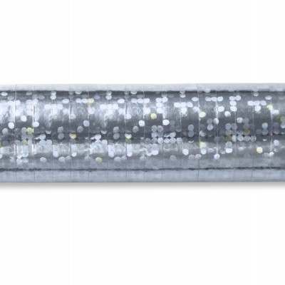 Rolo de papel autocolante prateado com padrão de pontos brilhantes