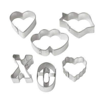 Conjunto de cortadores de biscoitos em aço inox com várias formas