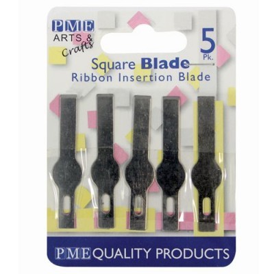 Pacote de 5 lâminas de inserção de fita PME Arts & Crafts Square Blade