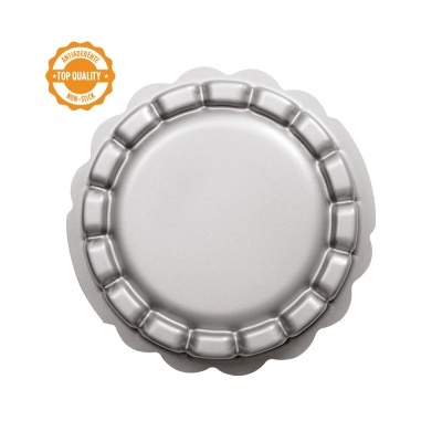 Forma de metal para tarte com bordo ondulado e selo de qualidade