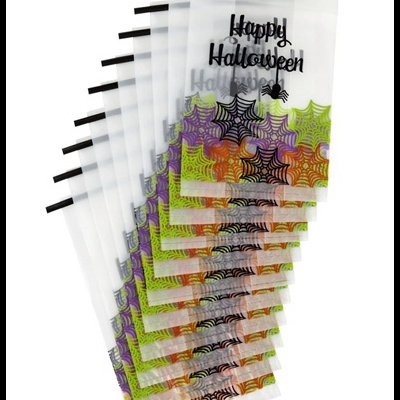 Sacos de plástico transparentes decorados para Halloween