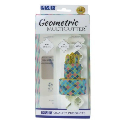Embalagem de cortadores geométricos para bolos PME Geometric Multicutter