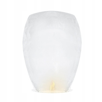 Lanterna de papel branca translúcida com chama