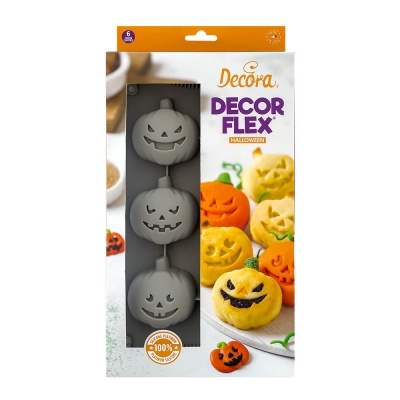 Conjunto de moldes de abóboras de Halloween cinzentas em caixa DECORA DECOR FLEX