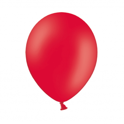 Balão vermelho ovalado isolado em fundo branco