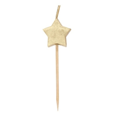 Palito decorativo com estrela dourada