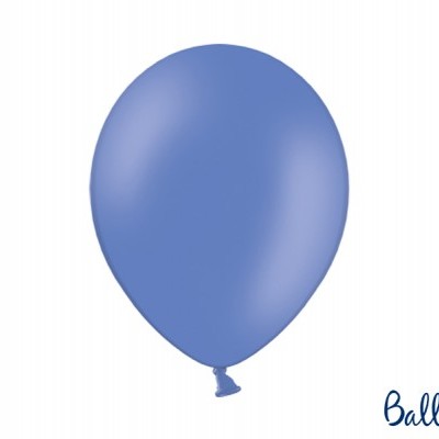 Balão azul de látex com texto STRONG Balloons