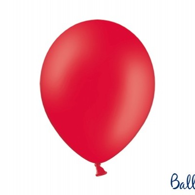 Balão vermelho de látex com nó fechado