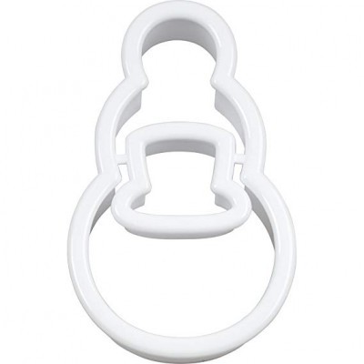 Forma de corte de plástico branca em design de boneco de neve