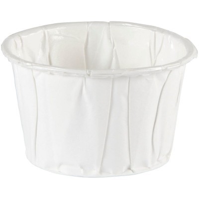 Copo pequeno de cartão branco para alimentos