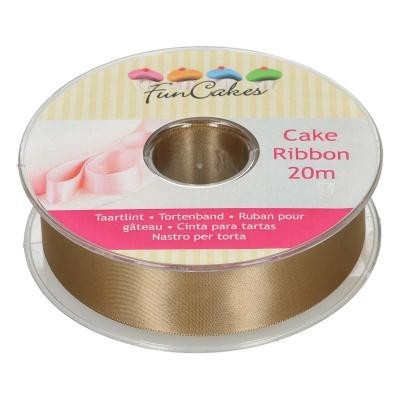 Rolo de fita para bolo FunCakes Cake Ribbon 20m cor bege