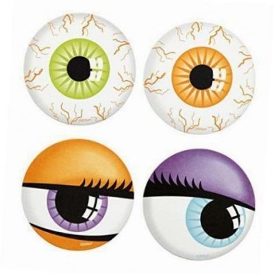 Pratos decorativos redondos com designs de olhos coloridos
