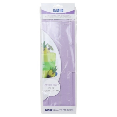 Espátula roxa para decoração de bolos PME com embalagem transparente e texto em inglês