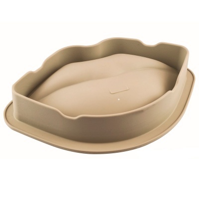 Forma silicone castanho claro formato lábios