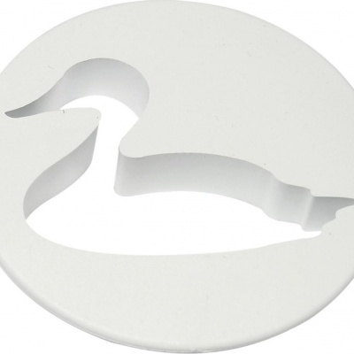 Cortador de biscoitos branco com formato de pato