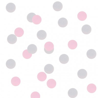 Padrão de bolas cor-de-rosa e cinzentas sobre fundo branco