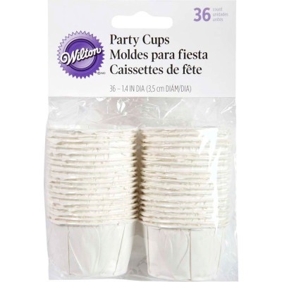 pacote de 36 copos de papel brancos para festa da marca Wilton