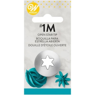Boquilha de metal Wilton 1M para decoração de bolos em estrela aberta