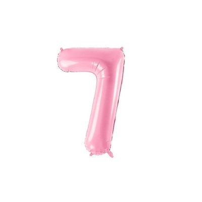 Balão rosa em forma do número 7