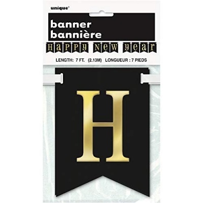 Banner preto com letra dourada 'H' na embalagem