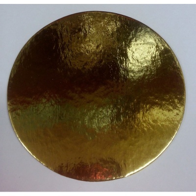 Disco redondo dourado com textura refletora