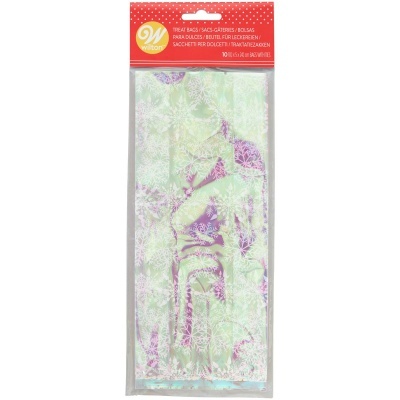 Sacos de plástico translúcido para doces Wilton com padrão iridescente em embalagem plástica