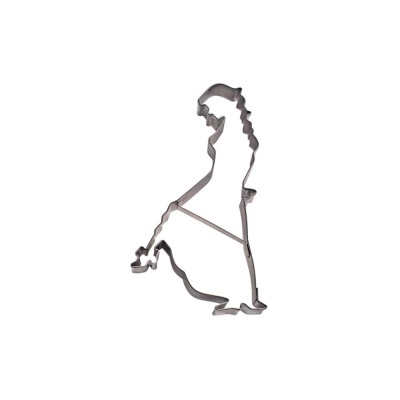 Cortador de bolachas metálico em forma de dinossauro