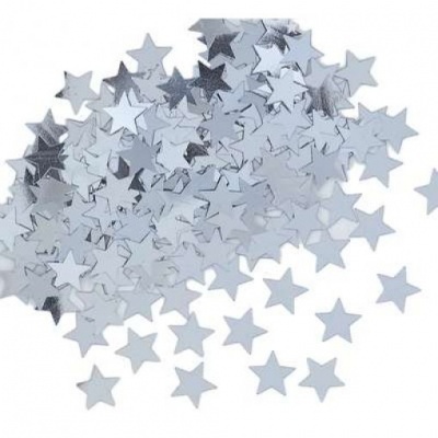 Estrelas decorativas prateadas brilhantes