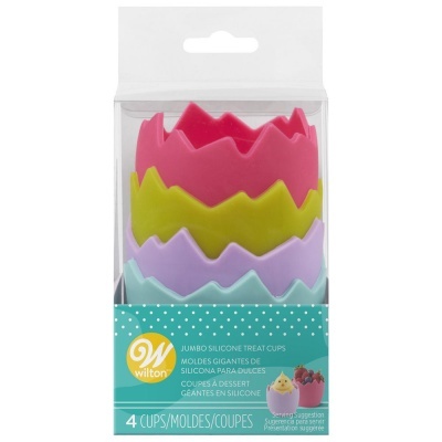 Pack de 4 copos grandes para doces em silicone Wilton multicolor