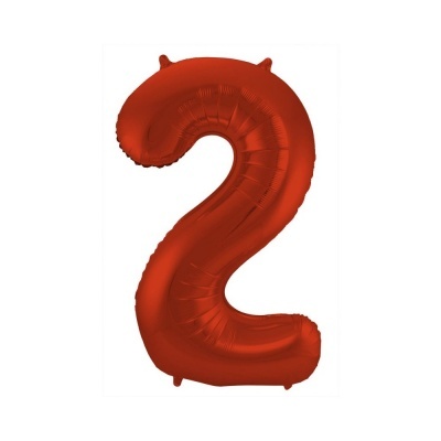 Balão vermelho em forma do número 2