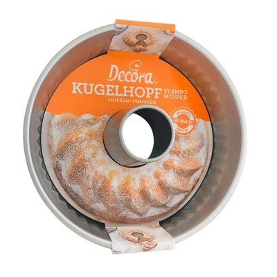 Forma de metal para bolo Kugelhopf com etiqueta laranja