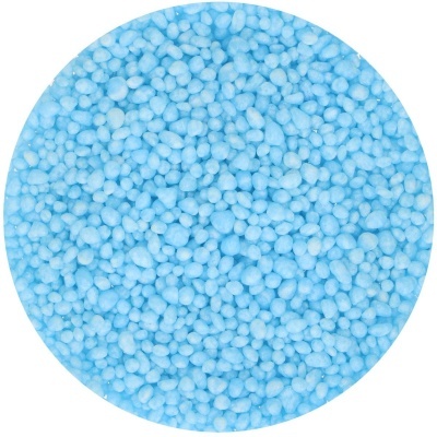 Pequenas esferas esponjosas azuis