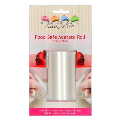 Rolo de acetato seguro para alimentos FunCakes em embalagem