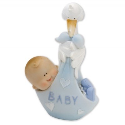 Figurinha azul claro com bebê e texto BABY