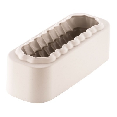 Suporte retangular bicolor com superfície ondulada interna