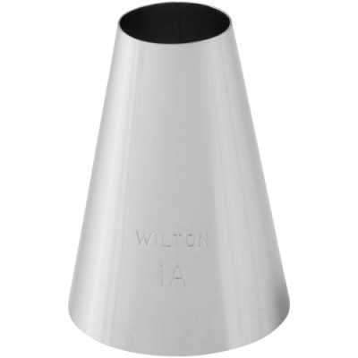 Bico de confeitar metálico Wilton 1A cónico prateado