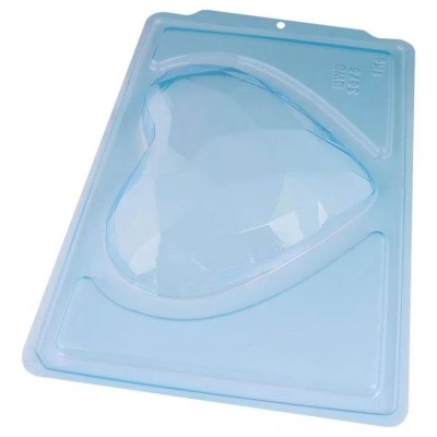 Molde de plástico azul em forma de coração