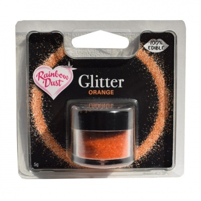 Embalagem de glitter laranja Rainbow Dust 5g, 100% comestível
