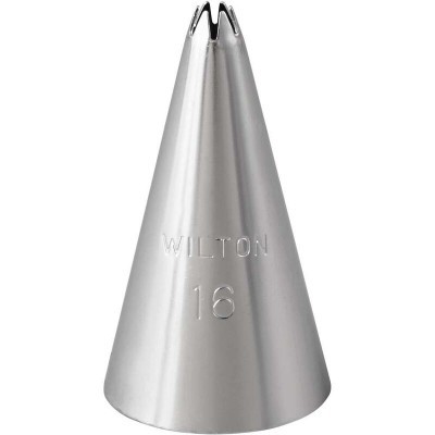 Bico de confeitar de metal prateado WILTON 16