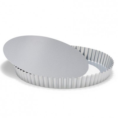 Forma de tarte redonda de metal com base removível