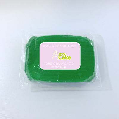 Barra verde de pasta de açúcar my Cake embalada em plástico