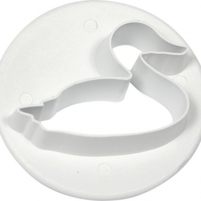 Cortador de massa redondo branco em forma de pato