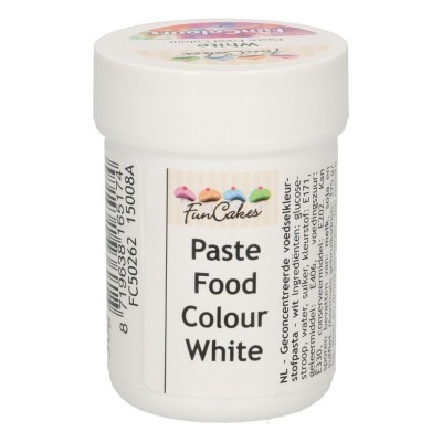 Recipiente branco de pasta para corante alimentar FunCakes branca