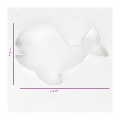 Forma metálica para cortar massa em formato de peixe