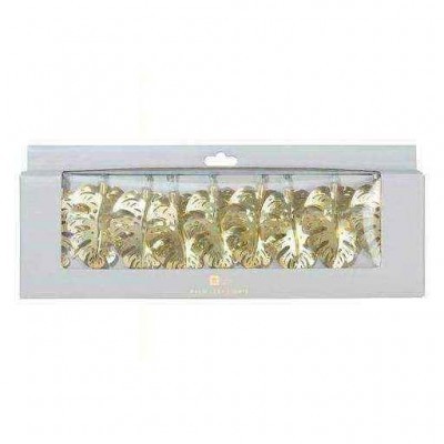 Conjunto de grampos de cabelo dourados em caixa transparente