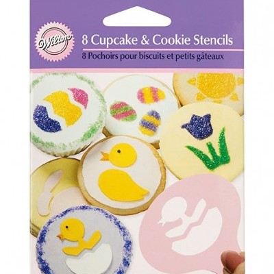 Estênceis para cupcakes e bolachas com desenhos de Páscoa