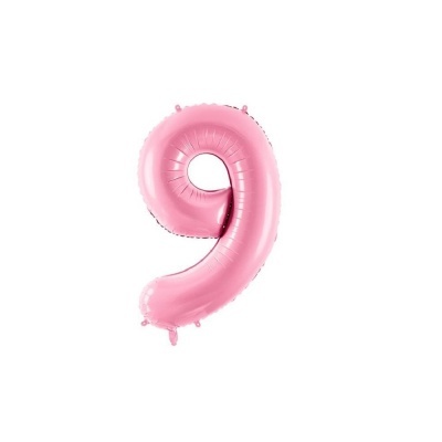 Balão rosa em forma do número 9