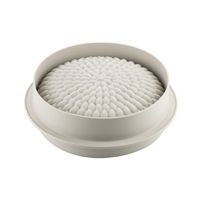 Forma de silicone branca com padrão espiral texturizado